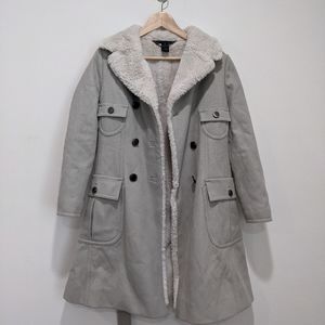 Marc by Marc Jacobs Faux Fur Light Grey/Green Coat